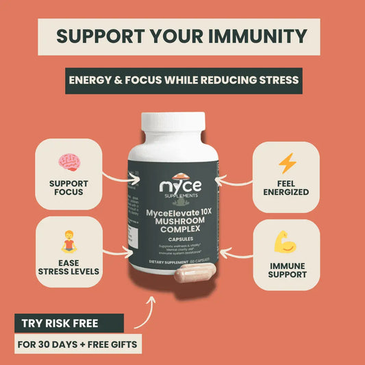 MyceElevate 10X Mushroom Complex – Immune, Brain & Energy Support